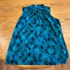 NWOT teal high neck dress tank top